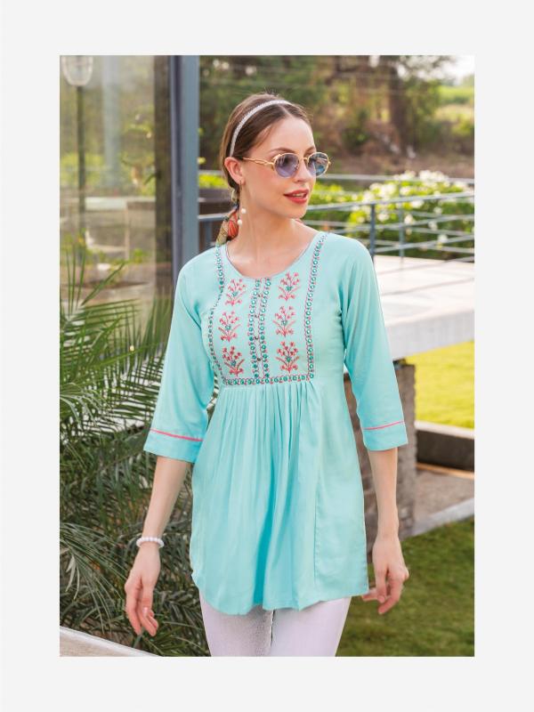 Hearitage New Kajree Vol 4 Rayon Designer Kurti Collection